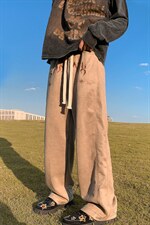 秋季新款休闲裤男麂皮绒拖地D329-QM517-P55-控78，男装休闲裤，电商D329