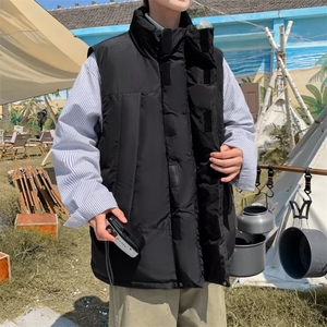 cityboy立领坎肩工装棉服马甲男秋冬季新款宽松休闲外套MJ742-P65图片