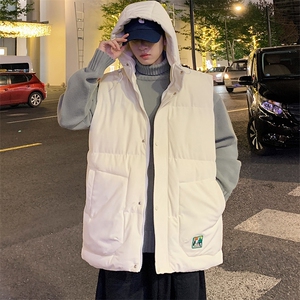 冬款加棉加厚连帽棉服百搭马甲背心棉衣外套男士 8130-P95控价118图片