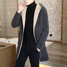 秋冬男士修身羊毛大衣中长款呢子加绒加厚外套N20P190，男装毛呢大衣，电商B226-2（原B217-2）