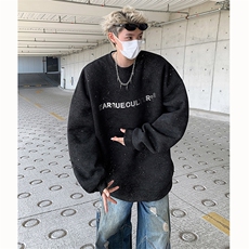 美式复古重磅450克金属印花水洗做旧满天星宽松圆领卫衣MT720-P78，男装卫衣，电商B289