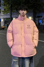 外景冬季韩系情侣加厚面包服男宽松保暖棉衣立领外套MF00381/P90，男装棉衣，电商B316