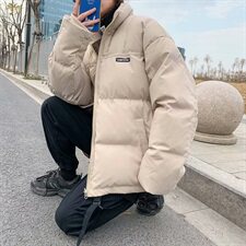 港风两面穿棉衣冬款潮保暖棉袄加厚外套立领中性面包服M03，男装棉衣，星座1013-1
