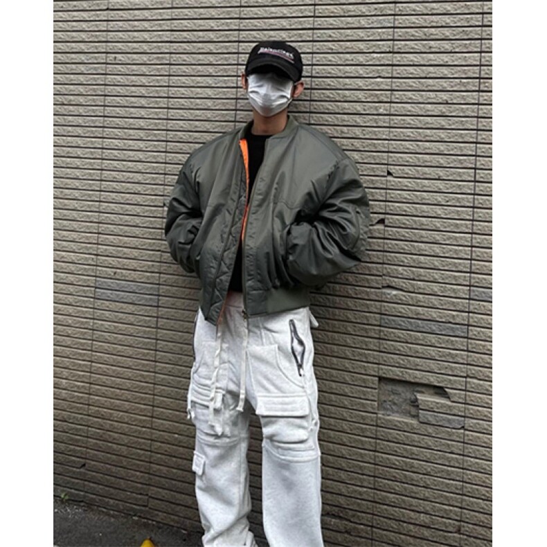 橙内bomber飞行夹克外套男加厚短宽cleanfit保暖秋冬棉服MY802,男装夹克,星座1116A（原606A-3）