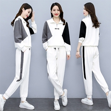 2025春装新款时尚休闲运动大码妈妈卫衣两件套洋气减龄套装女春秋，女装套装/套裙，关键词