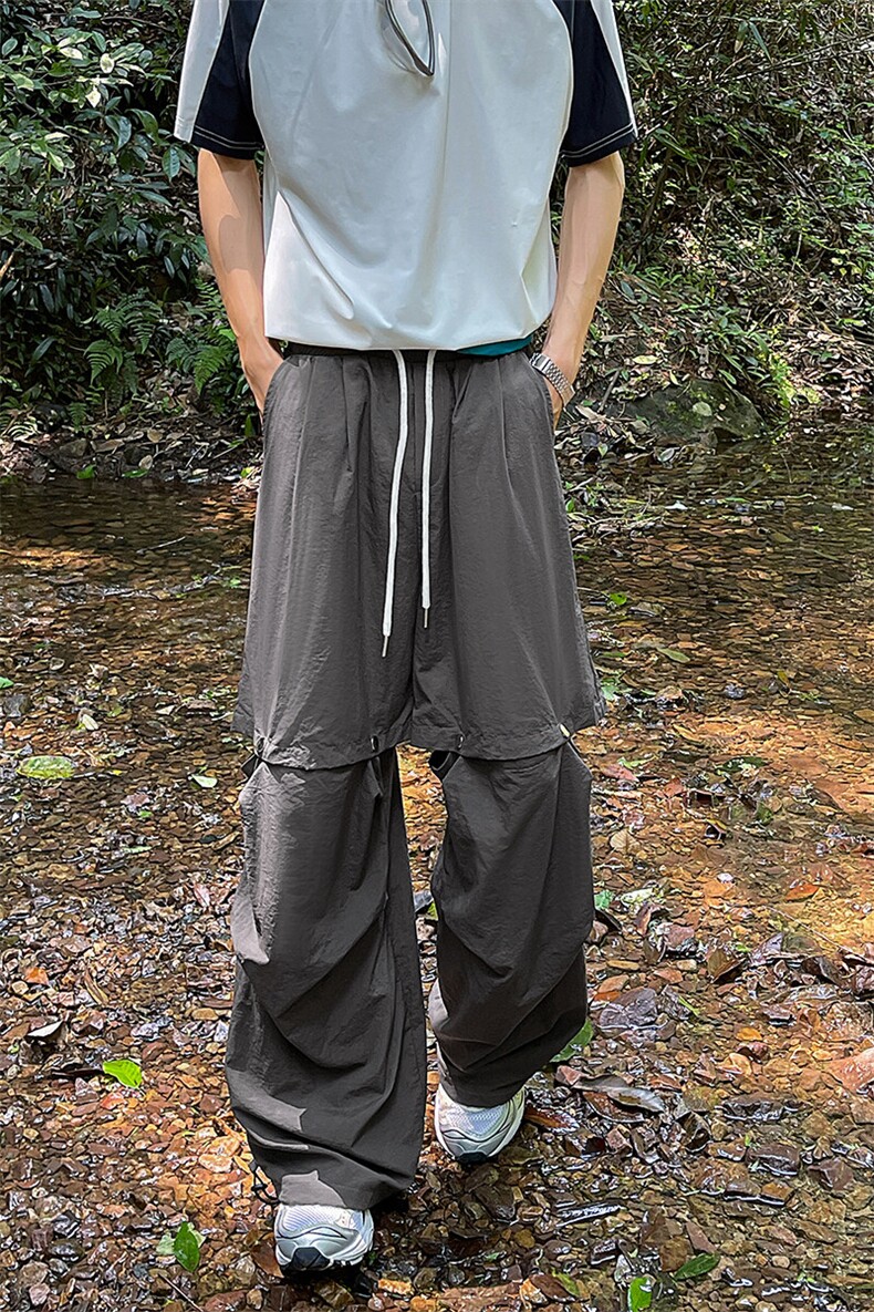 可拆卸伞兵工装裤男款夏季青少年美式尼龙速干冲锋裤徒步登山裤子,男装休闲裤,电商A102B