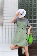 拼接连衣裙，女装连衣裙，雪蘭桐(6F)