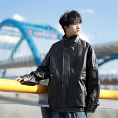现货2025秋季新款皮衣外套男宽松PU皮夹克JK720-P85，男装皮衣，星座1209-2