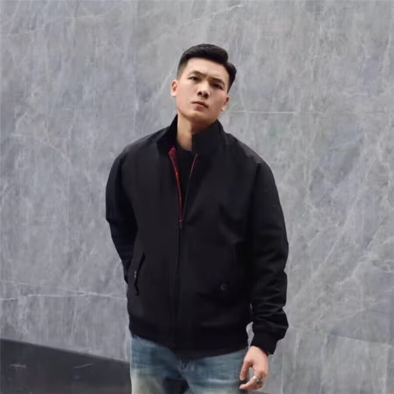美式哈灵顿行政夹克男复古休闲工装秋季新款立领机车防风开衫外套,男装夹克,星座1210-1