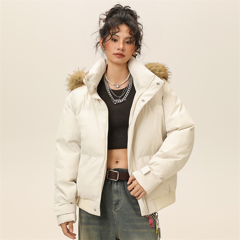 潮流宽松连帽棉服高街潮牌休闲棉衣A161-9986图片