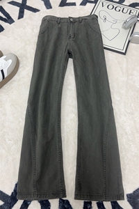 B221 美式ins高街暗黑纯色拼接休闲洗褪牛仔裤 LK25612-特P50控88图片