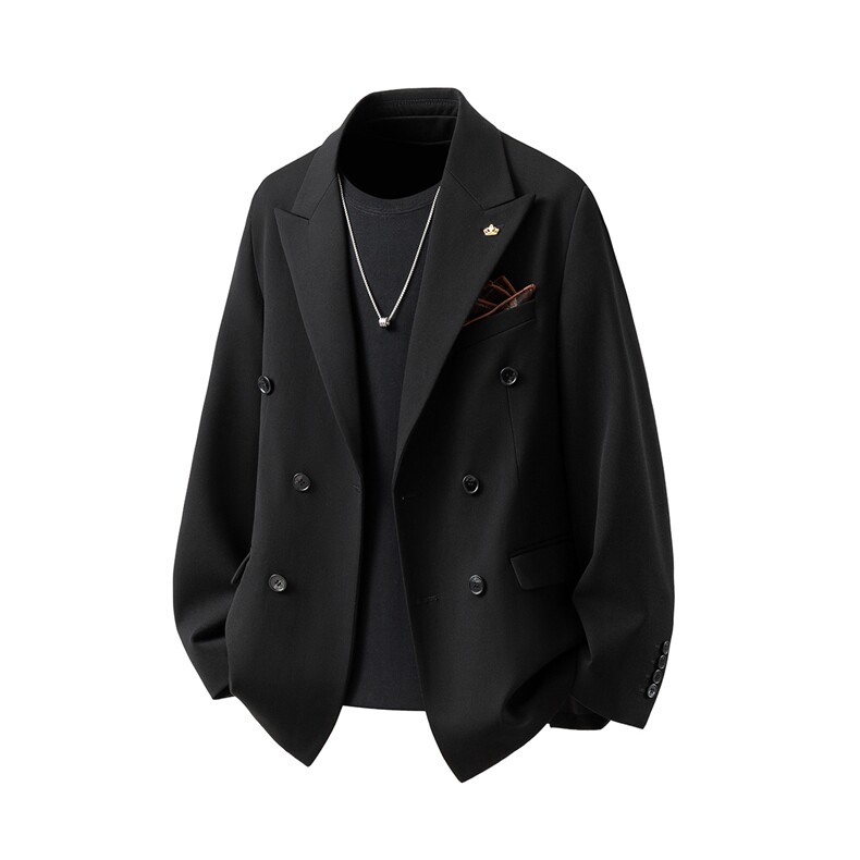 胸花西服96%聚酯纤维4%氨纶M-5XL大码XF78144P85西裤XF78151P45图片