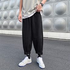夏2021休闲裤男宽松哈伦束脚裤子男阔腿灯笼裤九分裤潮K792-P35，男装休闲裤，星座512-2