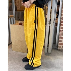 冰丝速干条纹裤子男秋季薄款多巴胺宽松直筒休闲运动长裤K12，女装休闲裤，星座1116A（原606A-3）