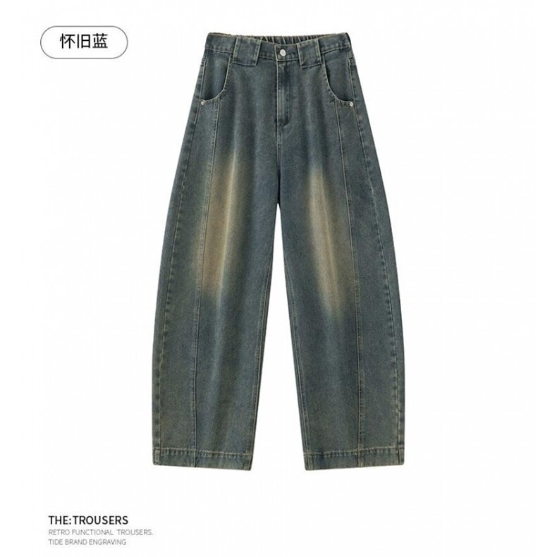 K16020（网络图）牛仔裤阔腿直筒裤老爹裤长裤，男装牛仔裤，星座103A-1