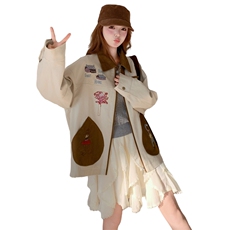 高级小众学院风撞色外套女春秋2025新款超火好看设计感短夹克上衣，女装短外套，2C323