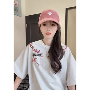 万针全刺绣工艺抖音得物高品质260克重磅纯棉双纱美式高街短袖T恤图片
