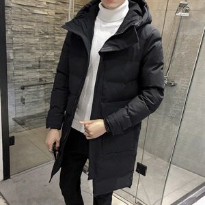 2021新款棉衣男中长款加厚冬季外套男士帅气羽绒棉衣服DS271T图片