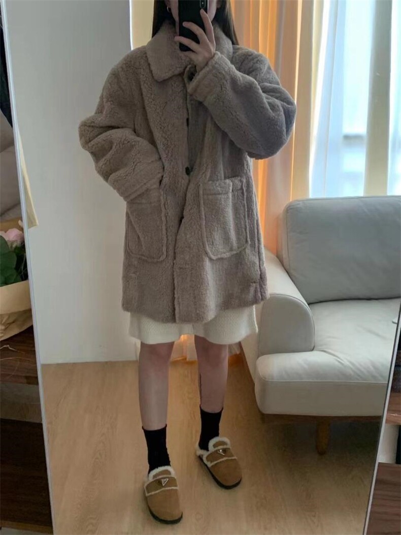 〖现货〗冬季中长款皮毛一体大衣，其它，Lin Lin