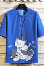 华夫格t恤男短袖男大码五分袖砖墙挂拍HT7300-P22，男装T恤，电商A040A