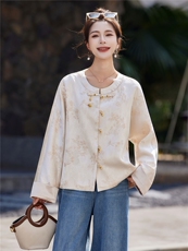 中式2026年春季刺绣宽松休闲短外套，女装短外套，靓衣阁