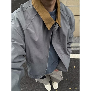 外套男春秋季穿搭运动夹克潮牌美式青年立领防风上衣情侣Y3115图片