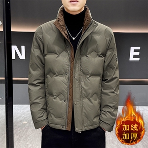 1018-MY932-P125男新款潮牌冬季外套男加厚立领鸭绒工装帅气图片