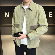 春季新款牛仔外套男衬衫式夹克男B321-9502-P115，男装衬衫，电商B321-1