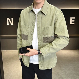 春季新款牛仔外套男衬衫式夹克男 B321-9502-P115图片