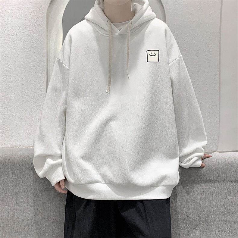 纯棉连帽卫衣男大码运动帽衫宽松薄WY2316-P35加绒款-P40,男装卫衣,电商A040