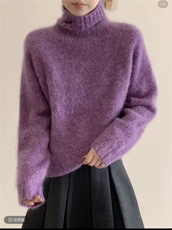 2025年秋季时尚百搭通勤简约休闲套头羊绒衫，女装羊绒衫，慕洵羊绒