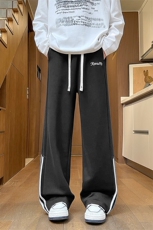 加绒休闲裤男秋冬新款港风宽松华棉复合奥利绒卫裤JR098-P55，男装休闲裤，星座214-3