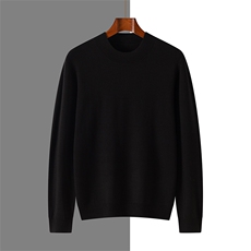 2025秋季新款可机洗长袖纯色男士精纺羊毛衫通勤百搭，男装羊毛衫，优麦羊绒（原洪叶羊绒）