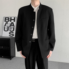 2025秋季新中式中山装结婚礼服西服立领成人礼大码男装外套，男装西服，星座909