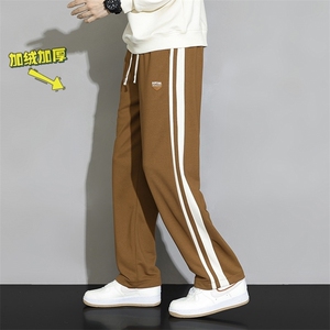 K7318P45裤子男春秋美式重磅直筒裤阔腿工装潮牌卫裤休闲有加绒图片