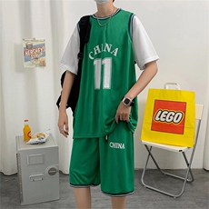 篮球服运动套装男女潮假两件班服夏季球衣情侣款两件套TZ06-p36，男装休闲套装，星座1008-1