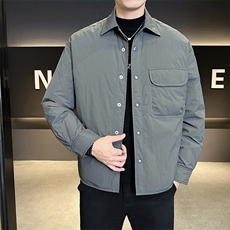 90新标2025设计款简约休闲翻领轻薄保暖羽绒服外套75381-P198，男装羽绒服，电商A413