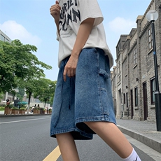 牛仔短裤男夏季薄款潮牌码休闲中裤男美式五分裤子男款N0761-P38，男装牛仔裤，星座308B-1