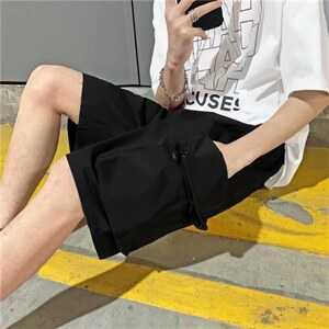 工装牛仔裤男夏季宽松潮牌休闲裤嘻哈弹力束脚哈伦裤 K3410-P30图片