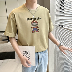 店主风夏季纯短袖T恤男2023新款轻熟风纯色像素半袖TX35-P38，男装T恤，星座301C-5