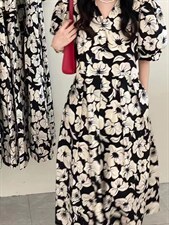 新款韩版碎花连衣裙，女装连衣裙，青菜萝卜