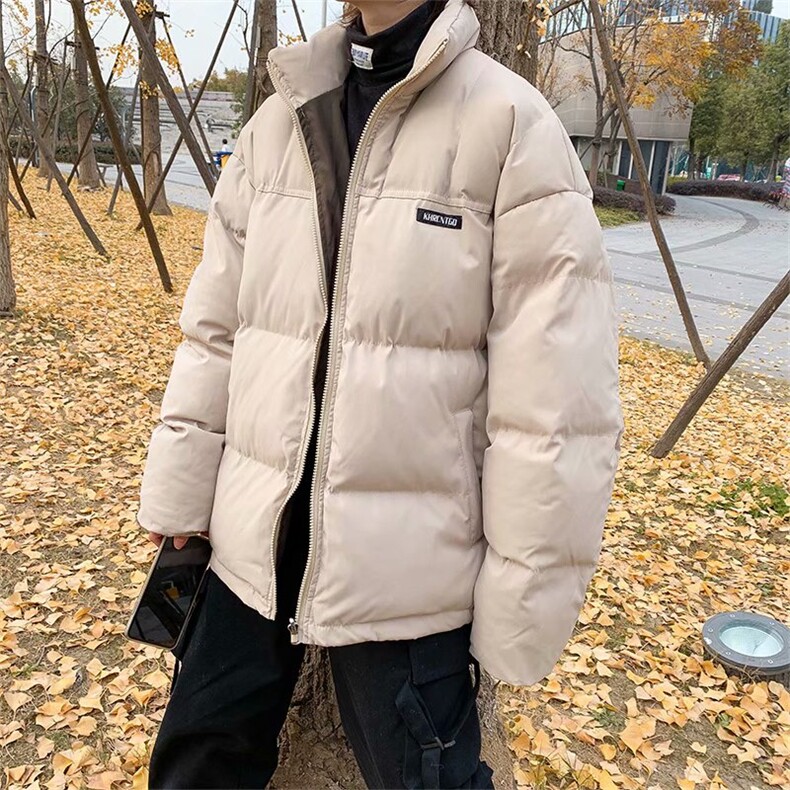 港风两面穿棉衣冬款日系潮宽松棉服加厚外套立领痞面包服M03,男装棉衣,星座1013-1