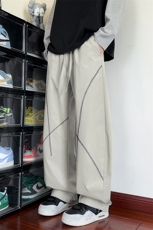 登山运动防泼水防风撞色哈苏线大码弯刀裤男K24105-特P25控58，男装休闲裤，电商A001