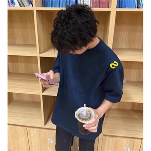万针全刺绣工艺抖音得物高品质260克重磅纯棉双纱美式高街短袖T恤图片