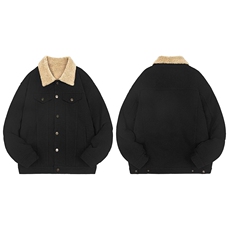 现货加绒牛仔棉服男冬季棉衣外套羊羔绒翻领夹克毛领MY1089-P110，男装夹克，星座1103-3
