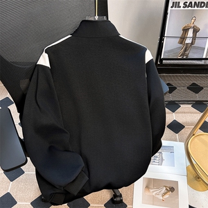 BAOER美式复古棒球服外套男女春秋学院风垫肩vintage情侣正肩夹克图片
