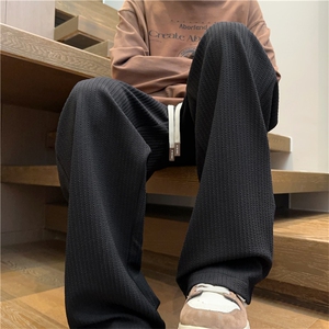 K2486批40控68 秋季新款肌理感裤子男百搭休闲裤基础款男裤子长裤图片