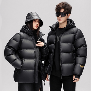 2025新款黑金羽绒服帅气男加厚工装连帽保暖白鸭绒外套yr301-P110图片