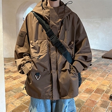 8XL-M特大码冲锋衣防水宽松工装风男夹克外套JK1306P90控118，男装夹克，电商D206-1