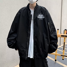 美式街头潮牌蜘蛛刺绣外套男春秋宽松设计感夹克棒球服JK1050-P62，男装夹克，星座1008-1